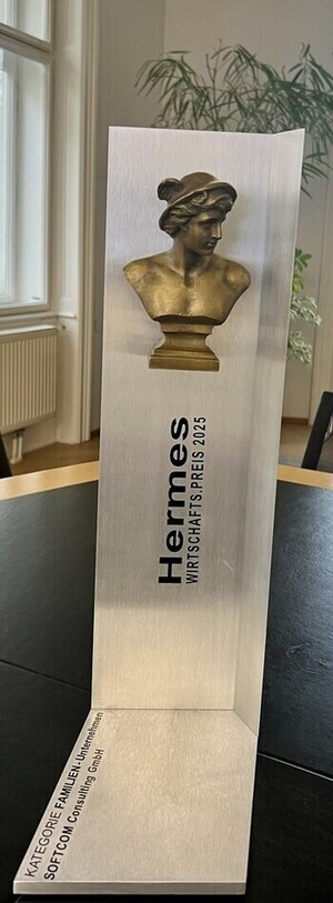 Hermes Wirtschaftspreis Trophäe